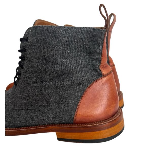 Taft The Jack In Grey Brown Leather Lace Up Boots Men Size 45 EU - Picture 7 of 11